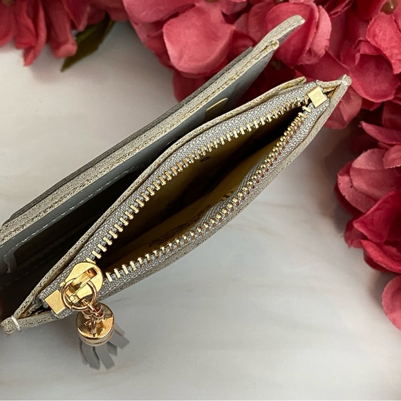 Vegan Leather Two Tone Gray Cat Wallet with Tassel - Picture 12 of 15